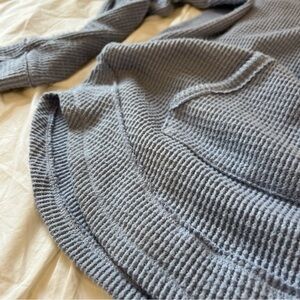 SO Baby Blue Waffle Knit Hoodie